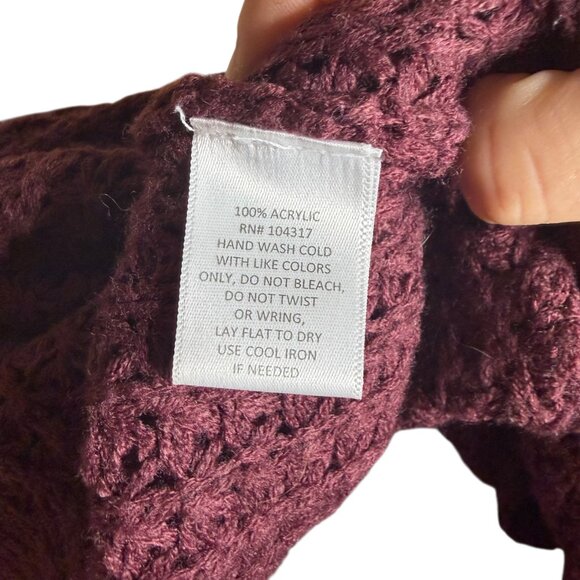 Harlow & Rose open front cardigan Medium maroon - Picture 9 of 9